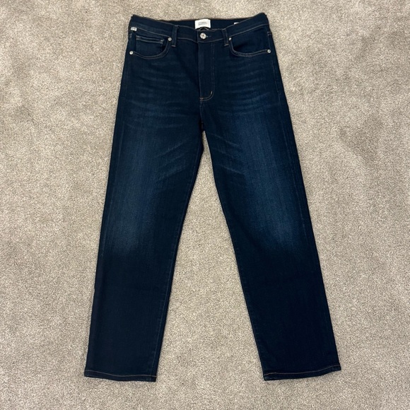 Citizens Of Humanity Caia High Rise Straight Leg Jeans Regency Dark Wash Size 28 - Picture 4 of 14